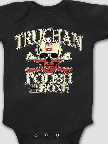 Polish to the Bone Black Baby Bodysuit