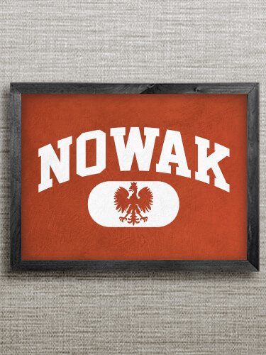 Polish Varsity Black Framed Wall Art 16.5 x 12.5