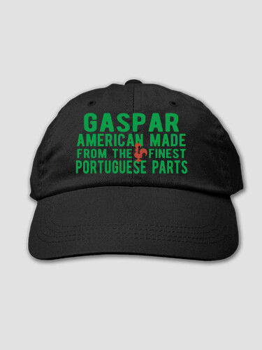 Portuguese Parts Black Embroidered Hat
