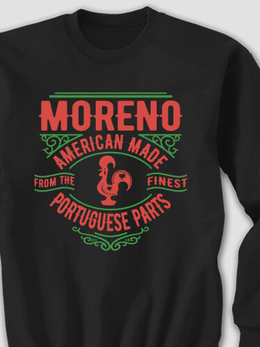 Portuguese Parts Black Adult Sweatshirt