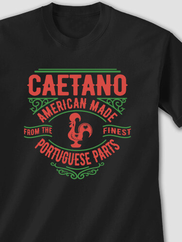 Portuguese Parts Black Adult T-Shirt