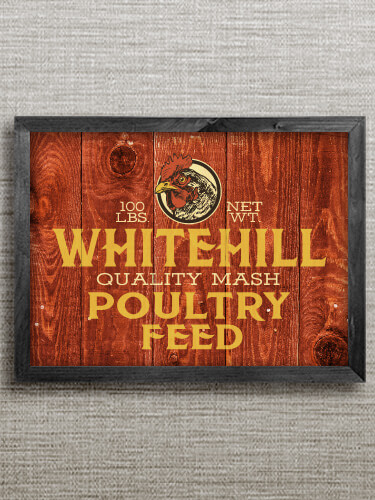 Poultry Feed Black Framed Wall Art 16.5 x 12.5