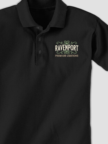 Black Premium Libations Personalized embroidered-poloshirt 