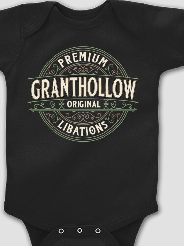 Premium Libations Black Baby Bodysuit
