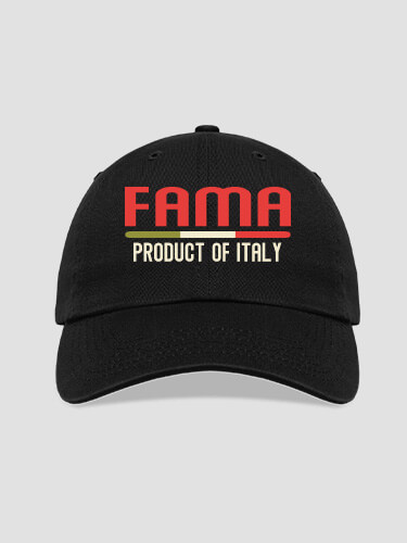 Product Of Italy Black Embroidered Hat
