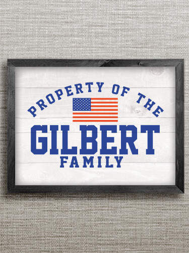 Property of Flag Black Framed Wall Art 16.5 x 12.5