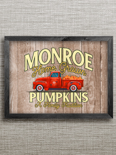 Pumpkins Black Framed Wall Art 16.5 x 12.5