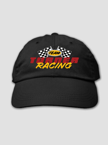 Racing Team Black Embroidered Hat