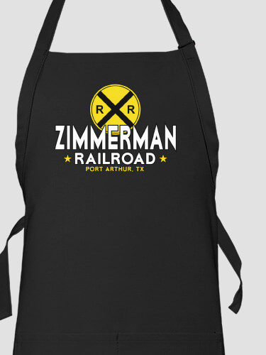 Railroad Black Apron