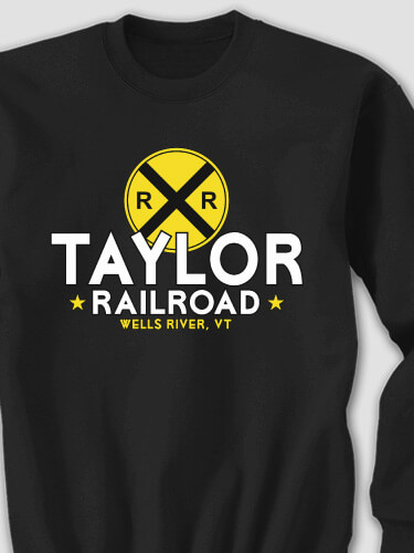 Railroad Black Adult Sweatshirt