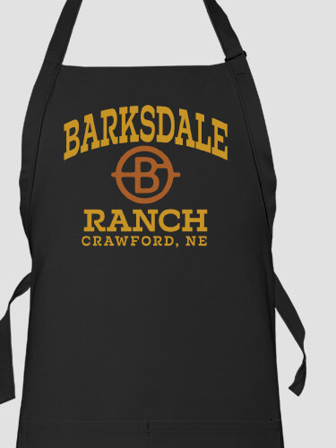 Ranch Monogram Black Apron