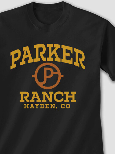 Ranch Monogram Black Adult T-Shirt
