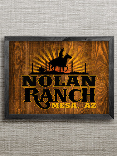 Ranch Black Framed Wall Art 16.5 x 12.5