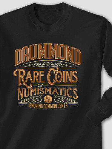 Rare Coins Black Adult Long Sleeve