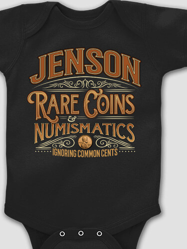 Rare Coins Black Baby Bodysuit