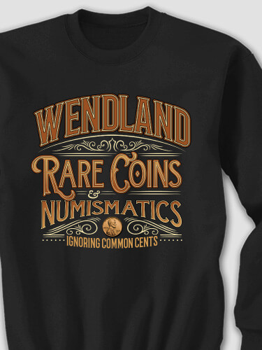 Rare Coins Black Adult Sweatshirt