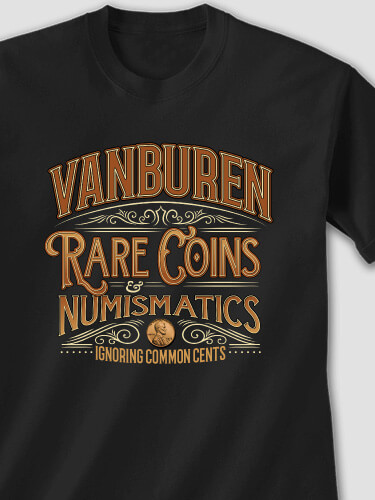 Rare Coins Black Adult T-Shirt