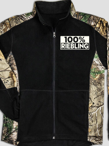 100 Percent Black/Realtree Camo Camo Microfleece Full Zip Jacket