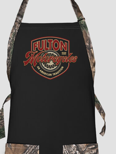 American Motorcycle Tradition Black/Realtree Camo 2-Tone Camo Apron