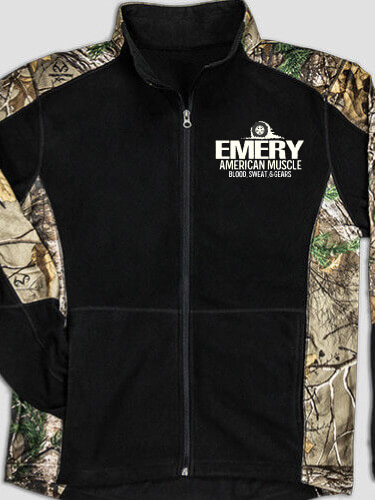 American Muscle Black/Realtree Camo Camo Microfleece Full Zip Jacket