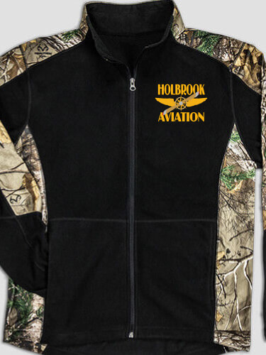 Aviation Black/Realtree Camo Camo Microfleece Full Zip Jacket