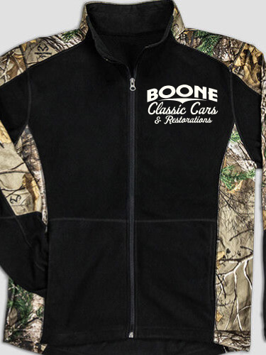 Classic Cars BP Black/Realtree Camo Camo Microfleece Full Zip Jacket