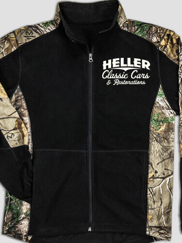 Classic Cars Black/Realtree Camo Camo Microfleece Full Zip Jacket