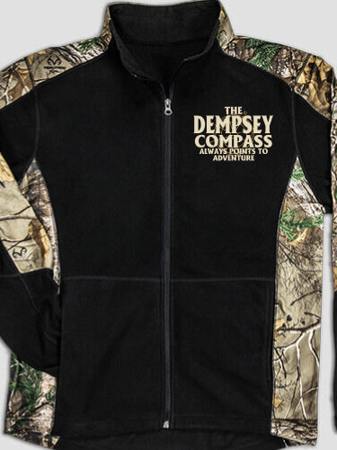 Compass Black/Realtree Camo Camo Microfleece Full Zip Jacket