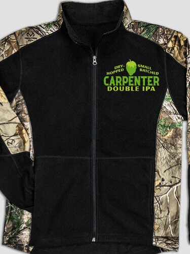 Double IPA Black/Realtree Camo Camo Microfleece Full Zip Jacket