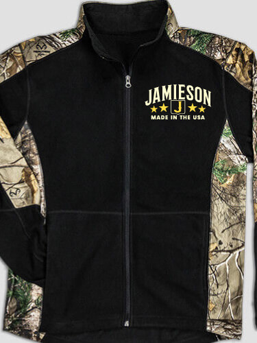 Eagle Monogram Black/Realtree Camo Camo Microfleece Full Zip Jacket