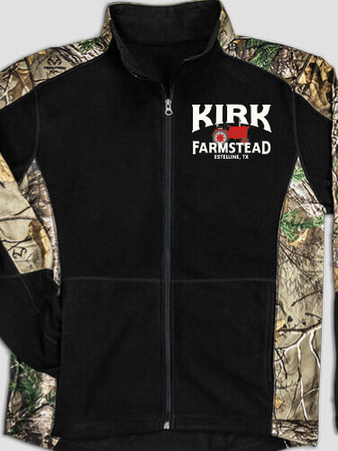 Farmstead Black/Realtree Camo Camo Microfleece Full Zip Jacket