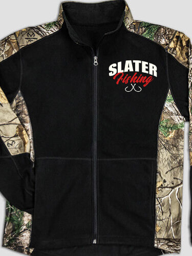 Fishing Black/Realtree Camo Camo Microfleece Full Zip Jacket