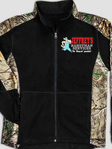 Handyman Black/Realtree Camo Camo Microfleece Full Zip Jacket