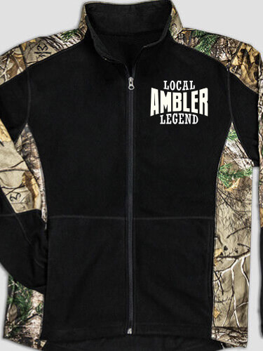 Local Legend Black/Realtree Camo Camo Microfleece Full Zip Jacket