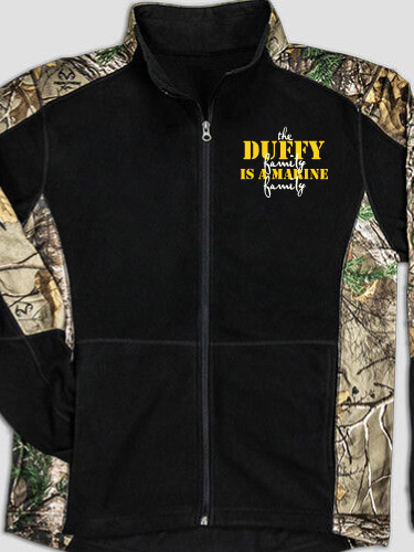 Marine Family Black/Realtree Camo Camo Microfleece Full Zip Jacket