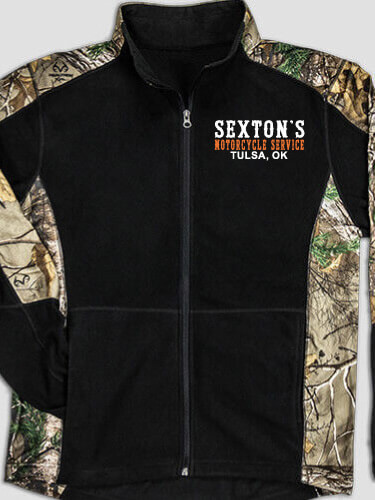 Motorcycle Service BP Black/Realtree Camo Camo Microfleece Full Zip Jacket