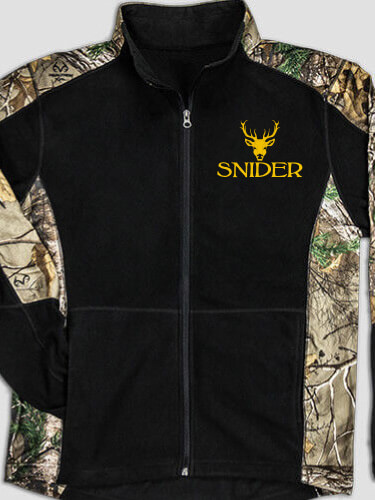 Old Stag Black/Realtree Camo Camo Microfleece Full Zip Jacket