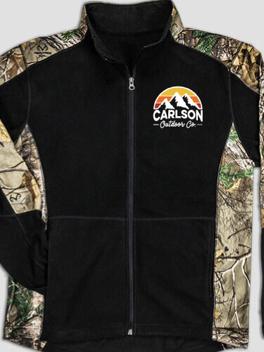 Outdoor Company Black/Realtree Camo Camo Microfleece Full Zip Jacket