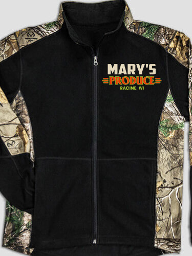 Produce Black/Realtree Camo Camo Microfleece Full Zip Jacket