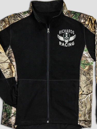 Racing Skull Black/Realtree Camo Camo Microfleece Full Zip Jacket