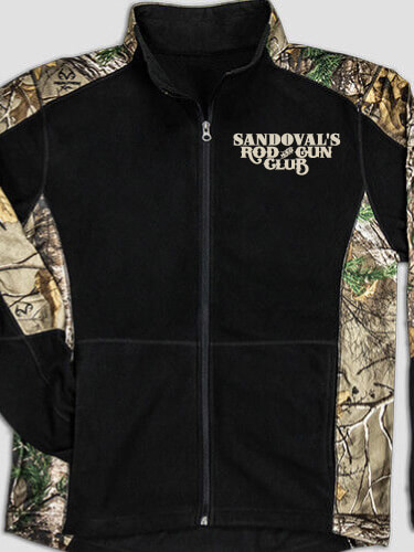 Rod and Gun Club Black/Realtree Camo Camo Microfleece Full Zip Jacket