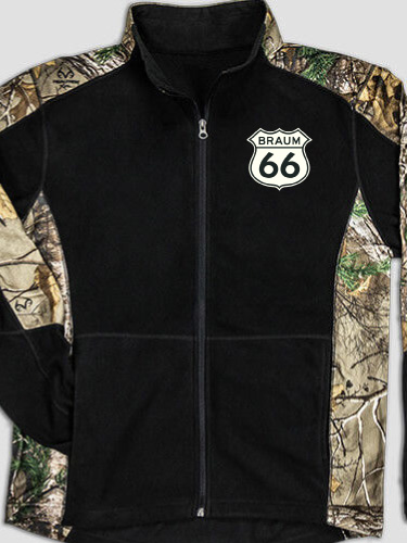 Route 66 Black/Realtree Camo Camo Microfleece Full Zip Jacket