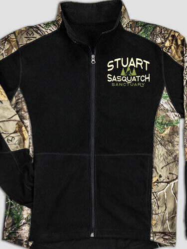 Sasquatch Sanctuary Black/Realtree Camo Camo Microfleece Full Zip Jacket