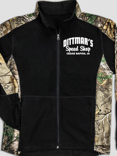 Speed Shop BP Black/Realtree Camo Camo Microfleece Full Zip Jacket