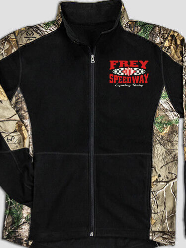 Speedway Black/Realtree Camo Camo Microfleece Full Zip Jacket