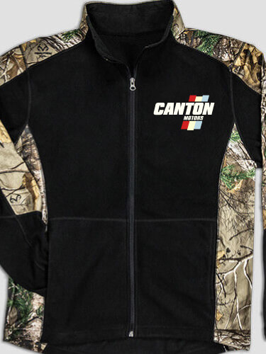 Vintage Motors Black/Realtree Camo Camo Microfleece Full Zip Jacket