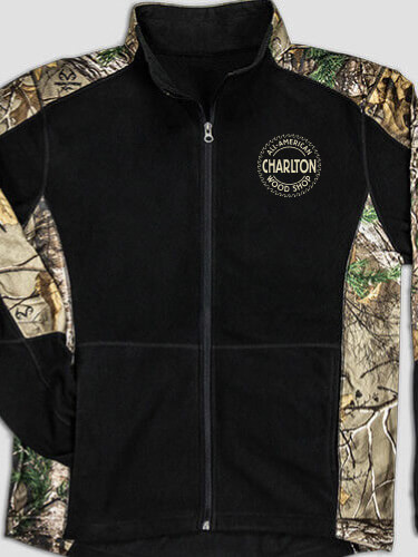 Wood Shop Black/Realtree Camo Camo Microfleece Full Zip Jacket