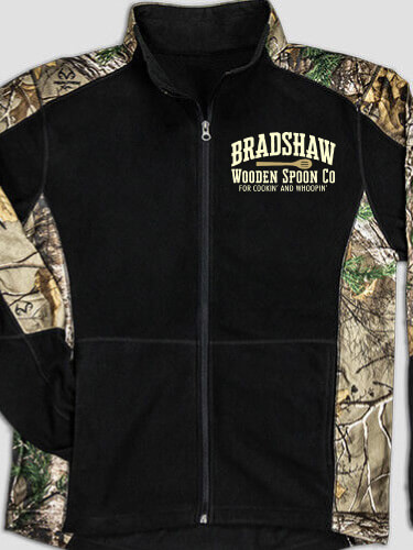 Wooden Spoon Company Black/Realtree Camo Camo Microfleece Full Zip Jacket