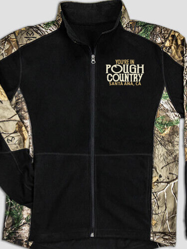 Your Country Black/Realtree Camo Camo Microfleece Full Zip Jacket