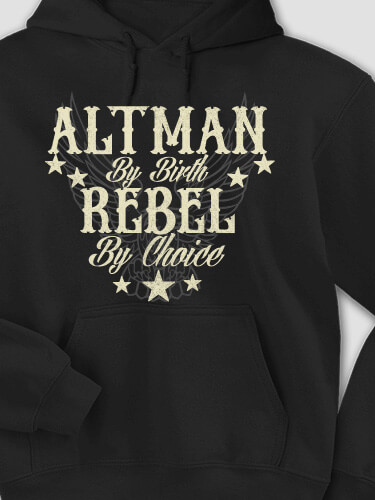 Rebel Black Adult Hooded Sweatshirt